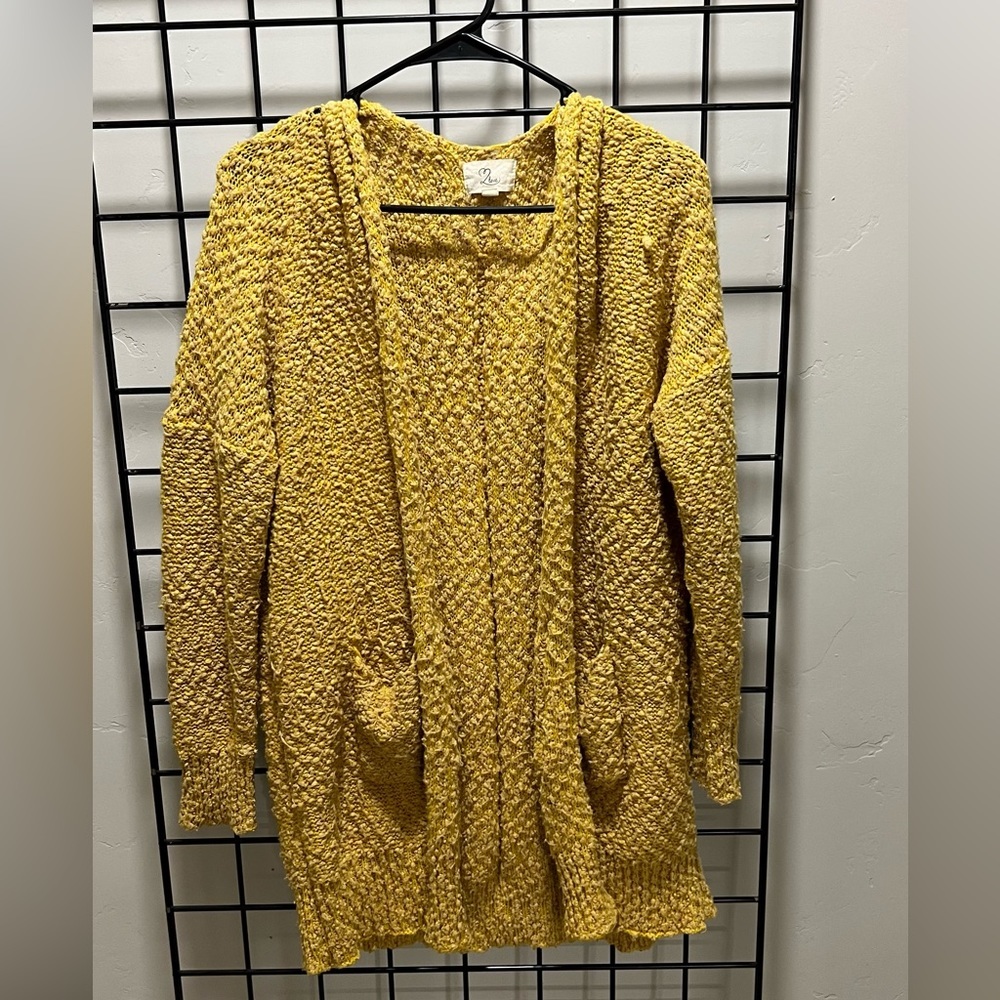 Chunky cable knit sweater open cardigan​